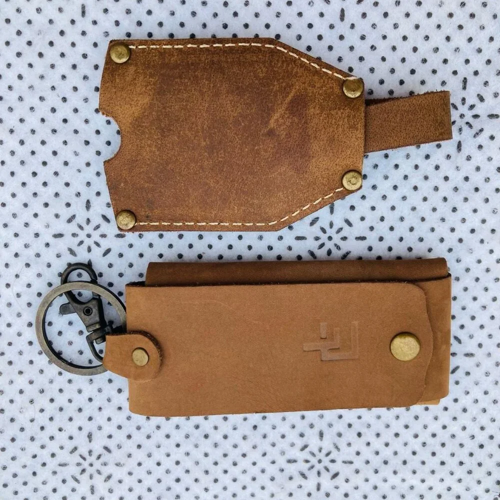 2 Handmade Leather Keys Holder Key Chain Genuine Leather Keychain
